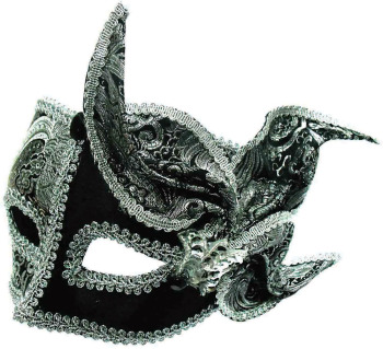 Black & Silver mask on headband