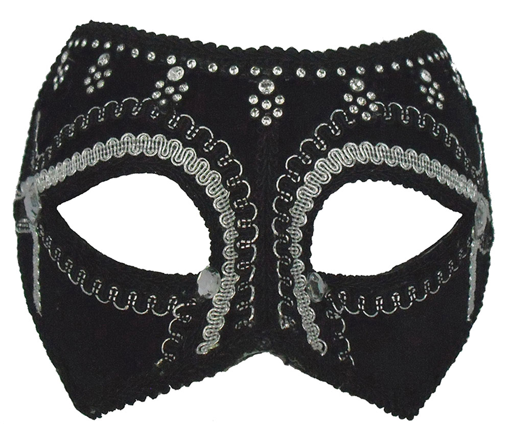 Masquerade masks on headbands, masked ball masks on headbands