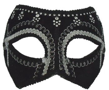 Black / Silver mask on headband