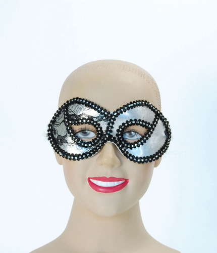 Silver, metallic eye-mask