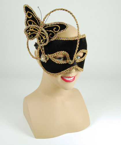 Black, butterfly mask