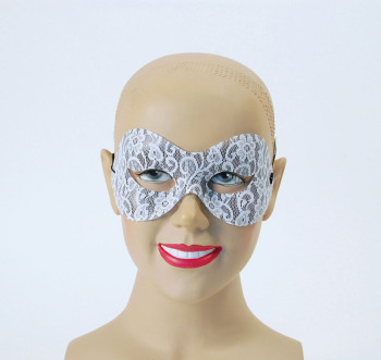 Lace domino, White