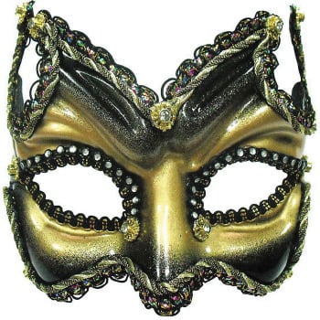 Black & Gold half-face mask