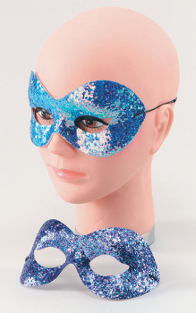 Blue, glitter eye-mask