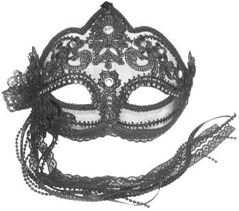 Black, transparent mask