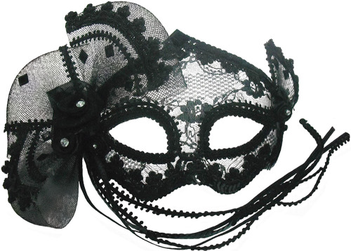 Black, transparent eye-mask