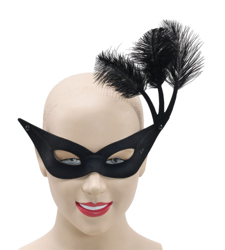 Black eye-mask with side decoration