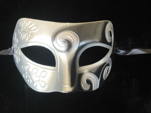 Black & Silver Romanesque masquerade mask