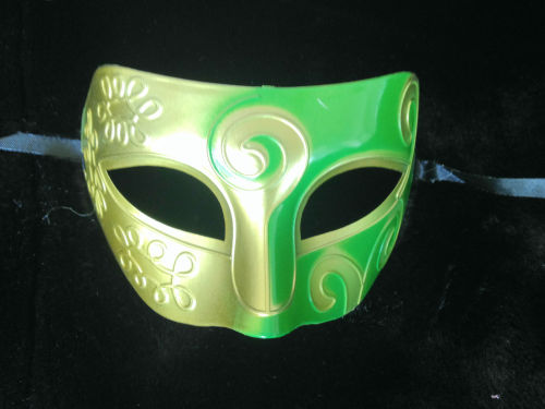Gold / Green masquerade mask