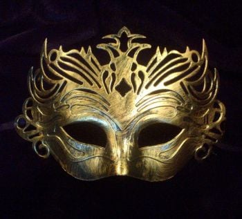 Gold Gladiator masquerade mask