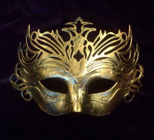 Gold Gladiator masquerade mask