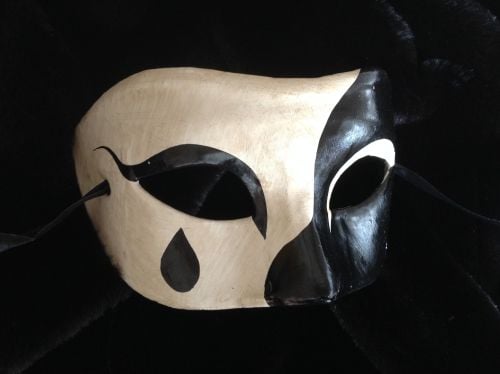 Black & Ivory, Venetian, Masquerade Mask