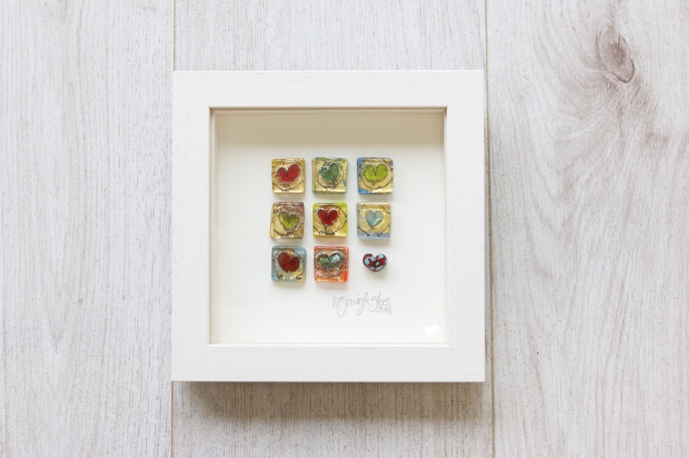 Tiny lots of love picture with red and turquoise heart