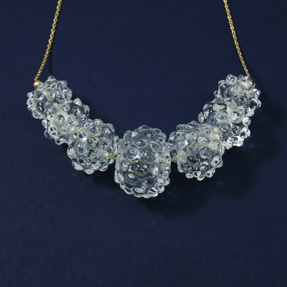 Clear glass bauble necklace