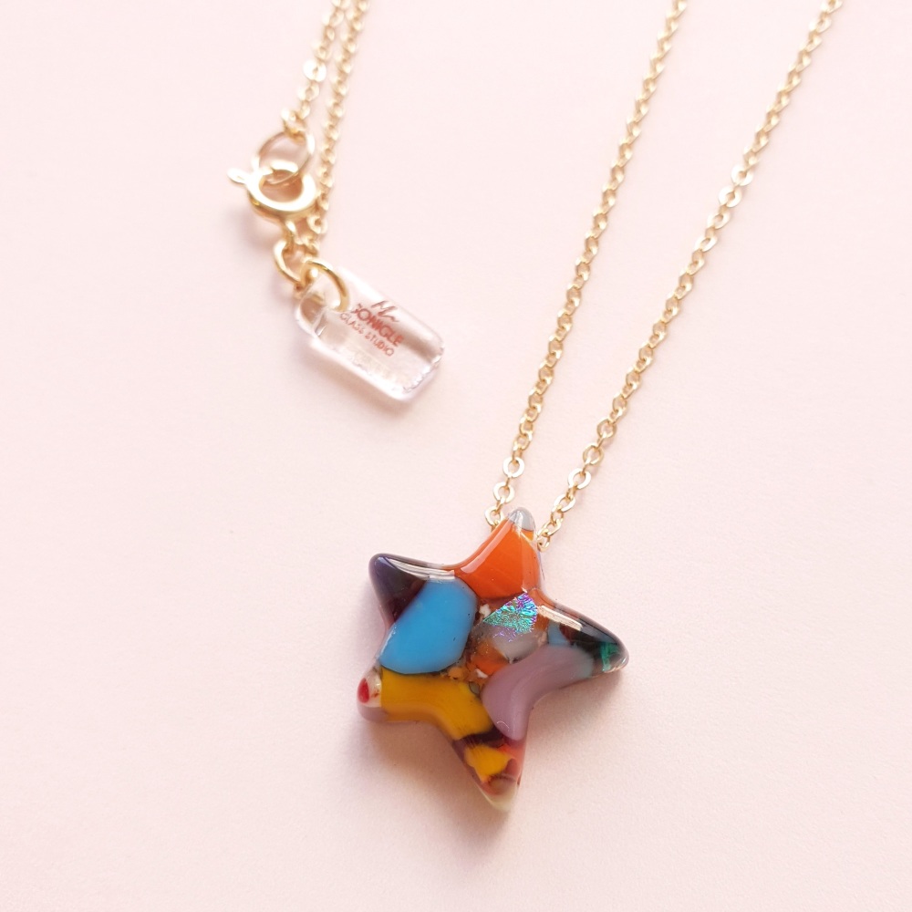 Gold shooting star in Multicolours
