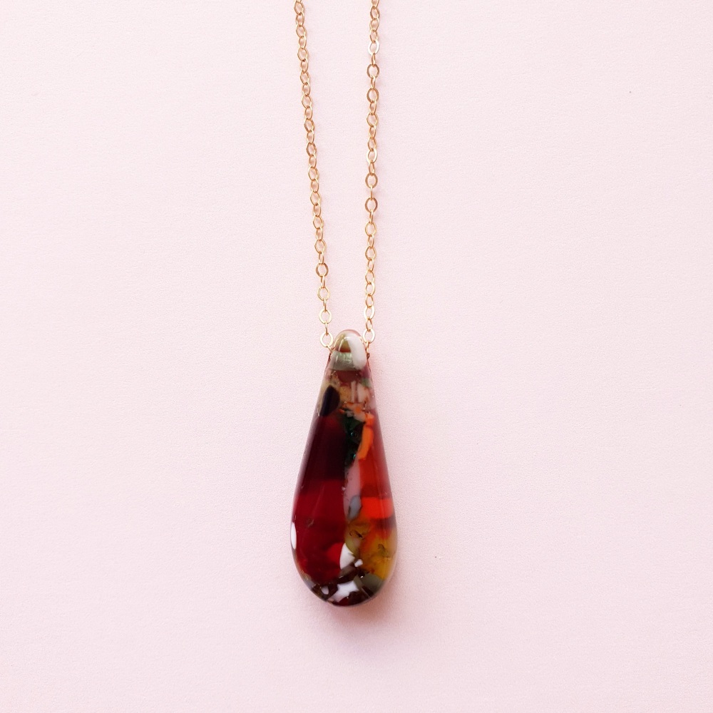 Hand Carved glass raindrop