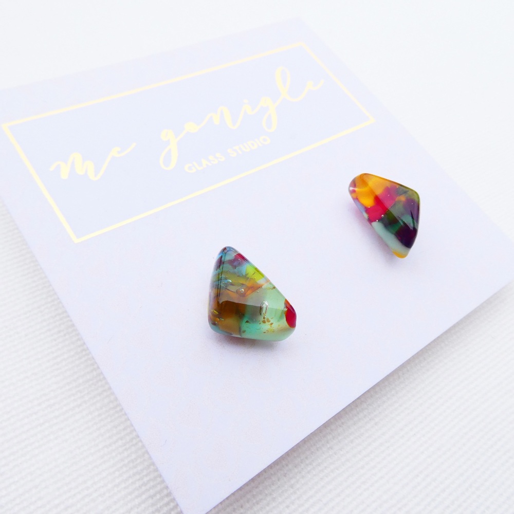 Multicoloured Geo studs #11