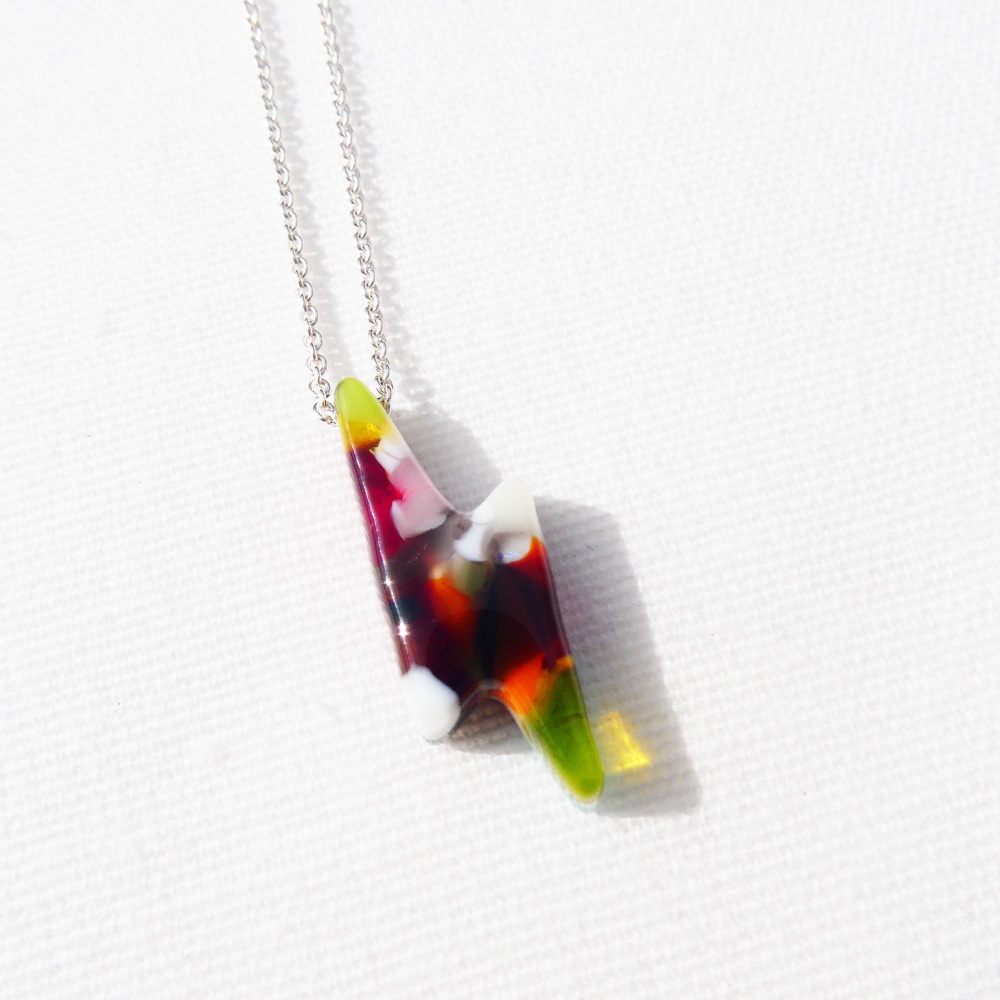 Glass lightning bolt #2 on Silver