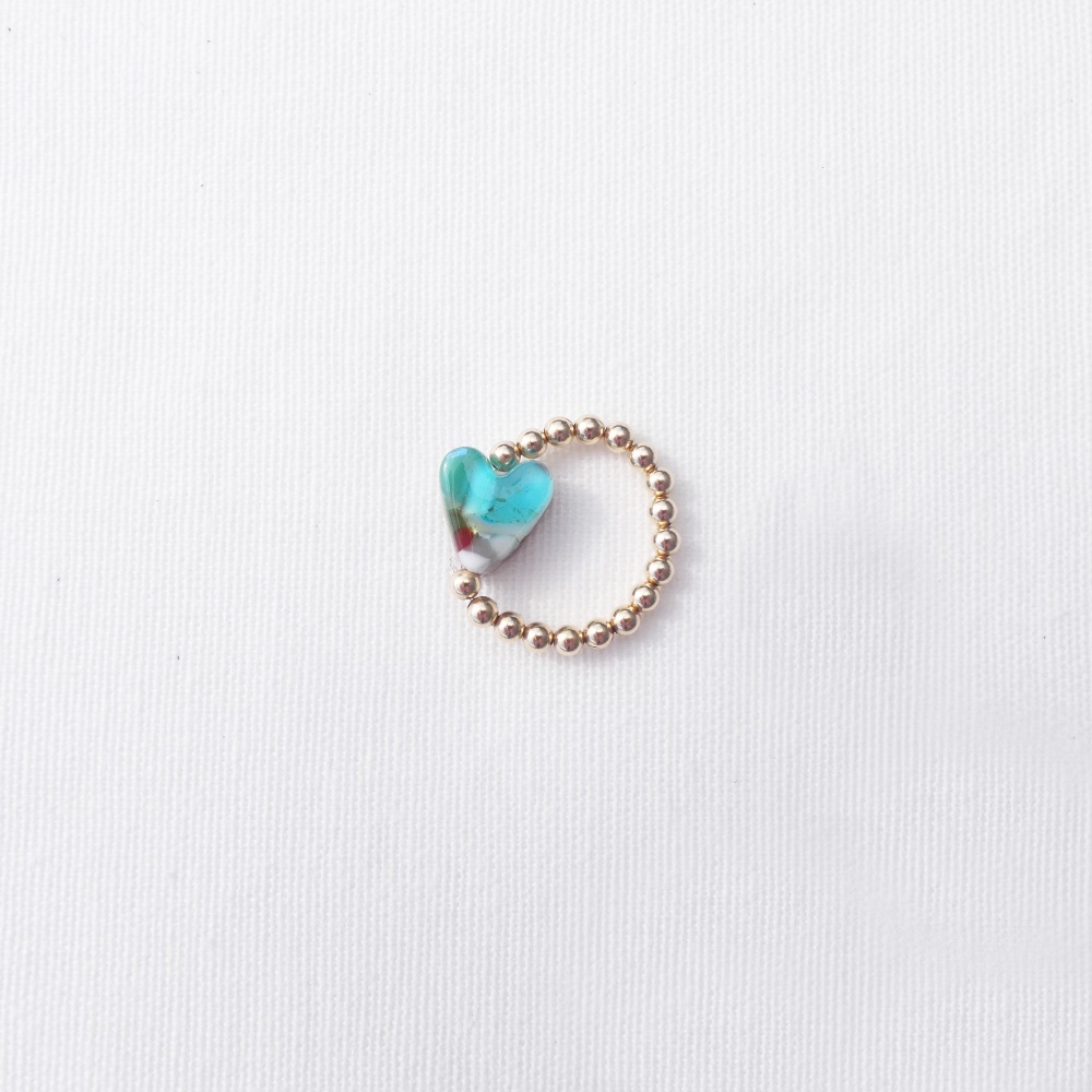 Simply Gold Ring (light aqua)