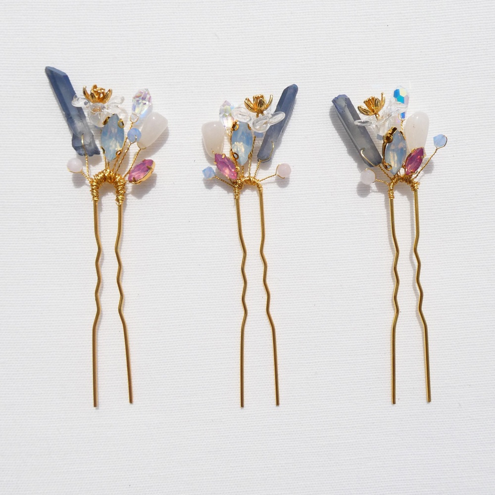 Flower Hairpins (a trio)