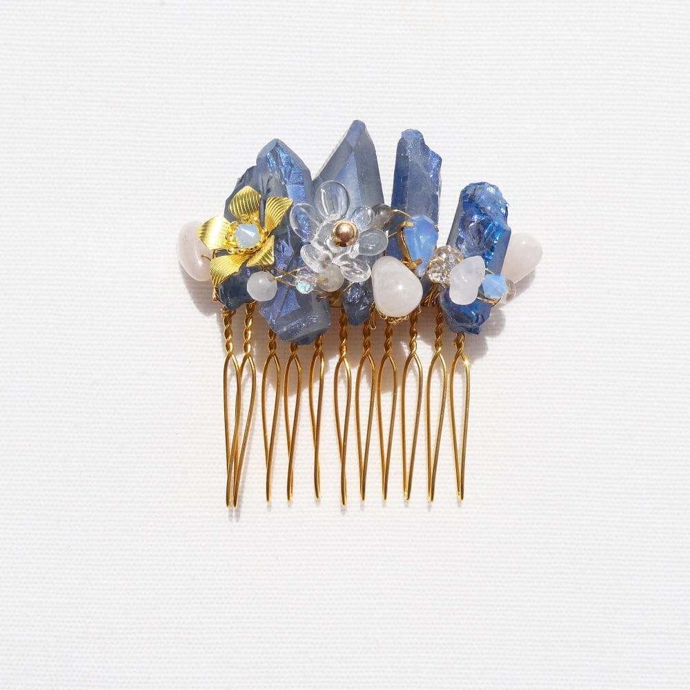 Blue Quartz Haircomb #2