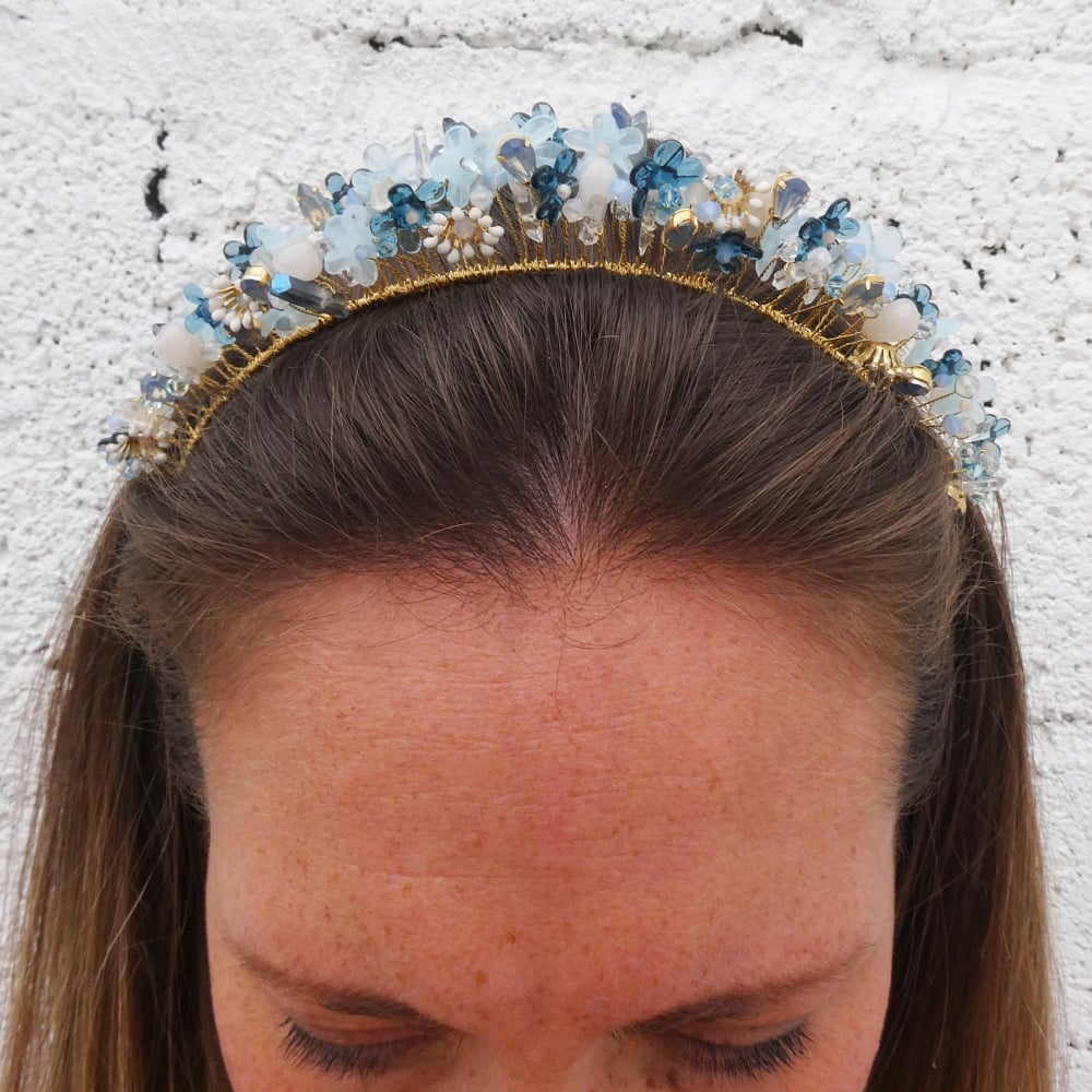 Blue Flower Crown