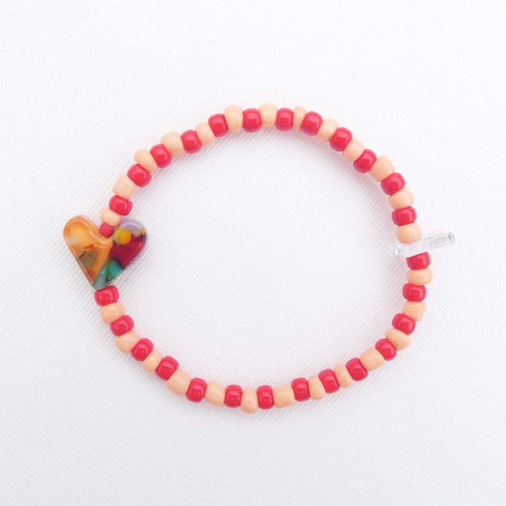 Red and peach Bracelet