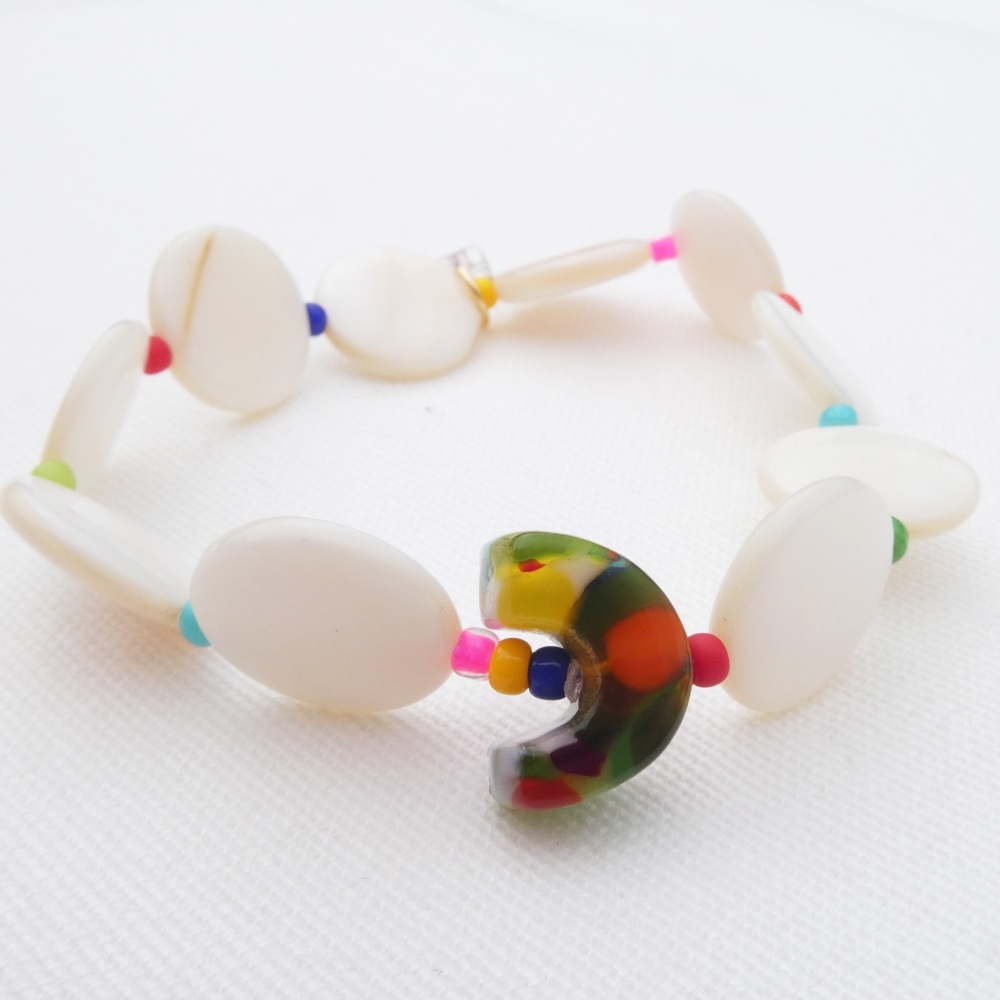 Rainbow and Shell Bracelet