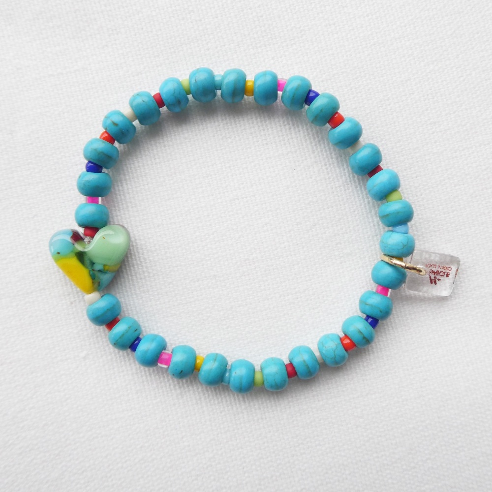 Oval Turquoise Howlite Bracelet