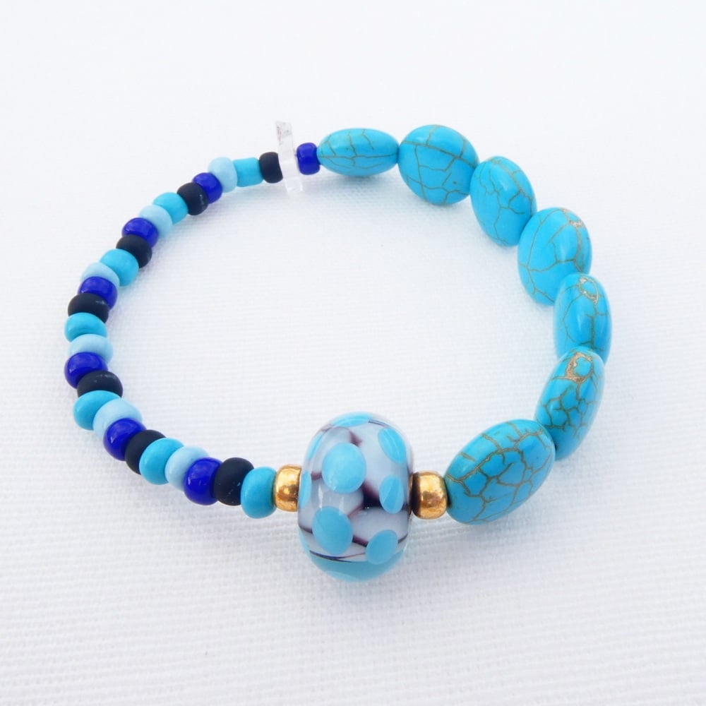 Blue Howlite Bracelet