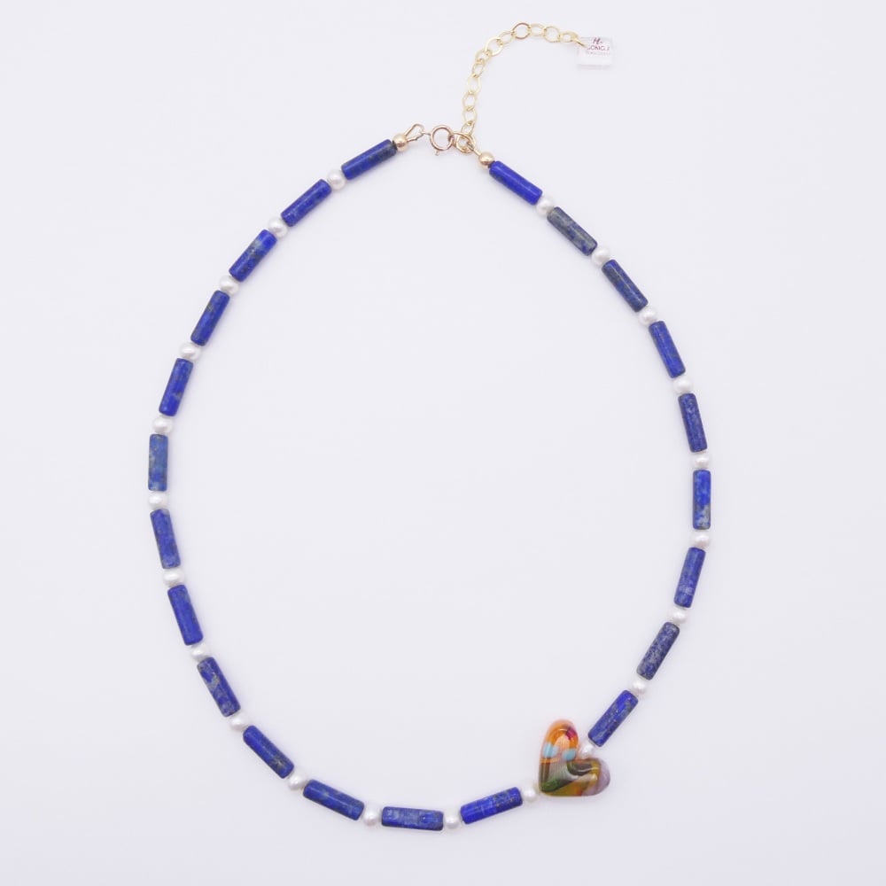 Lapiz Lazuli and Freshwater Pearl Necklace.