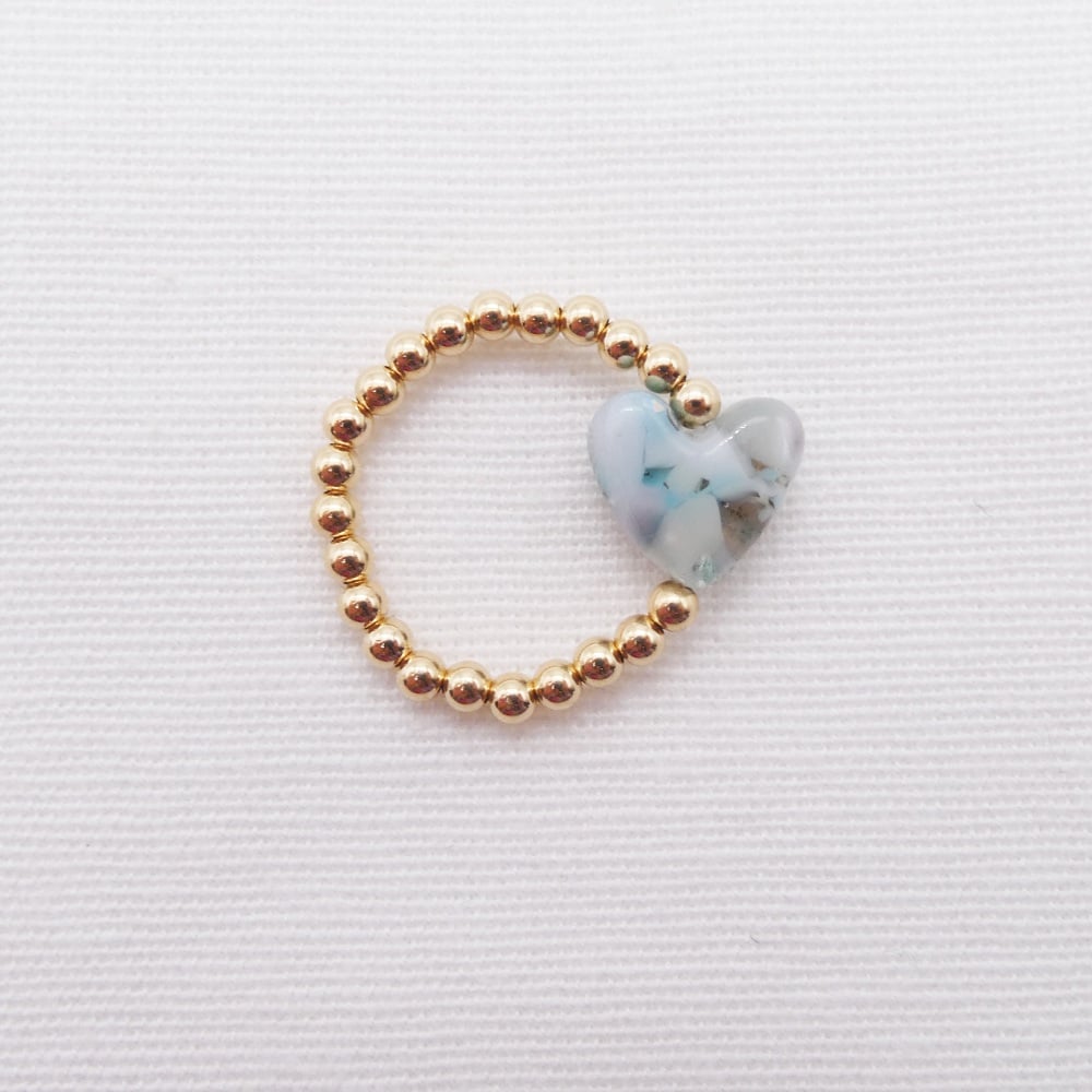 Simply Gold Ring - Pastel heart