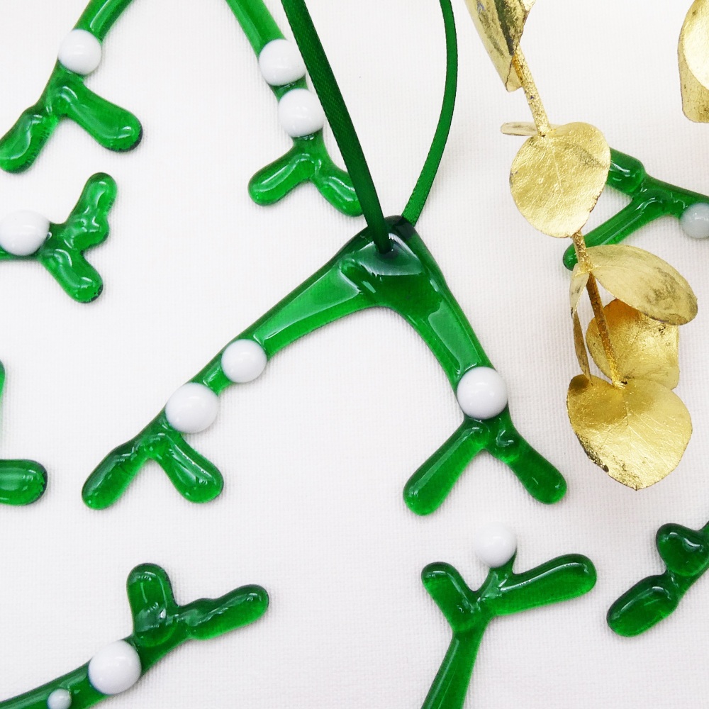 Glass Mistletoe Decoration