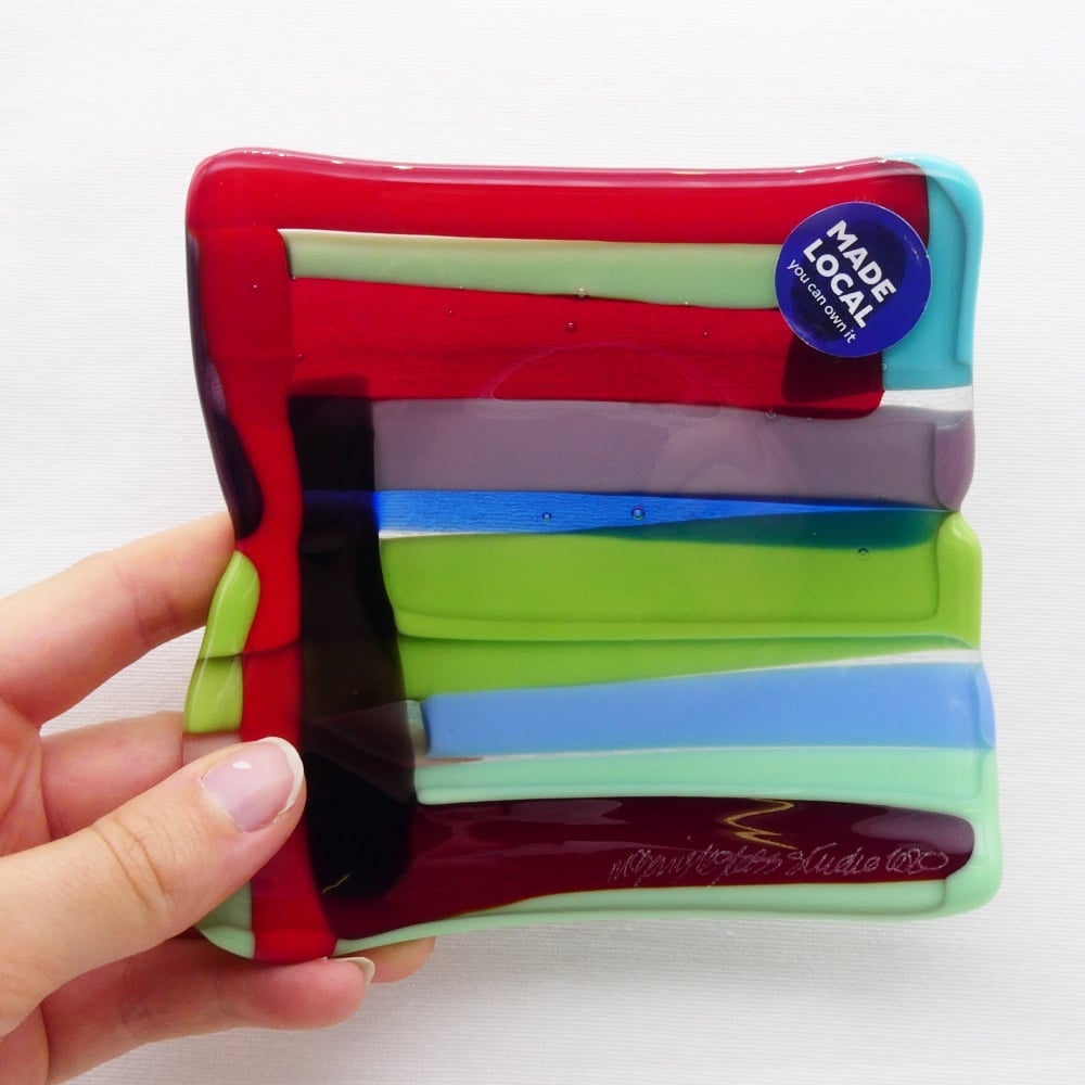Small Fused Glass Plate #2