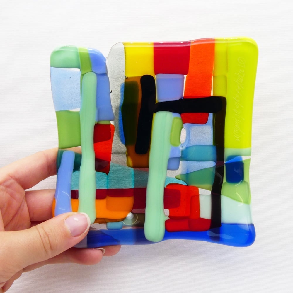 Small Fused Glass Plate #1