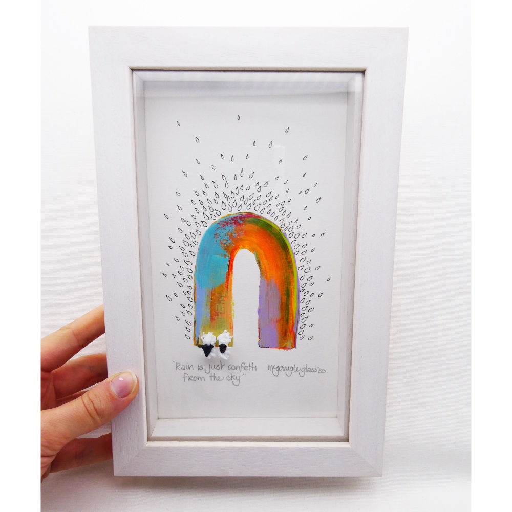 Rain is just confetti from the sky- framed picture