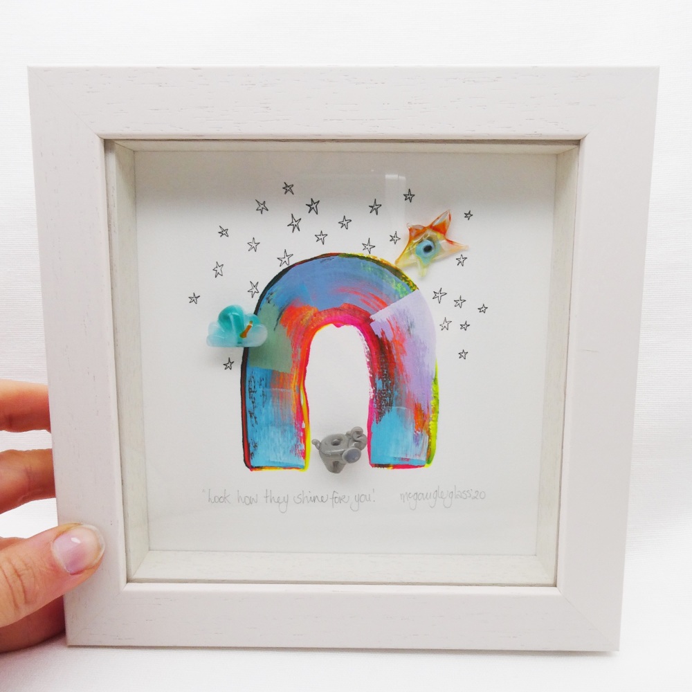 look how they shine for you -tiny framed picture