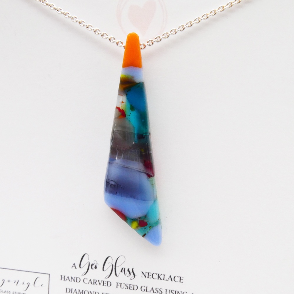 Glass geo pendant #2