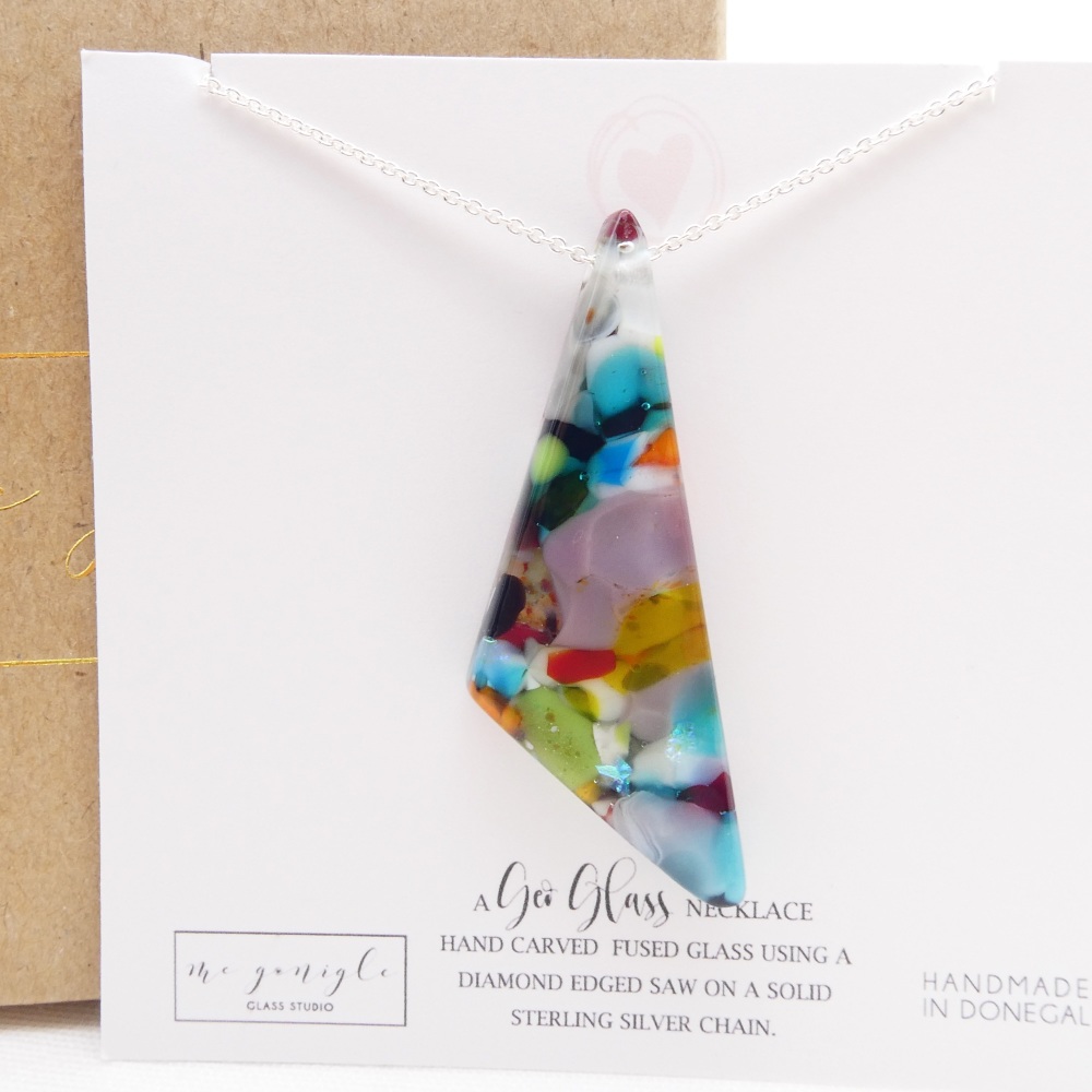 Big Glass geo pendant #3