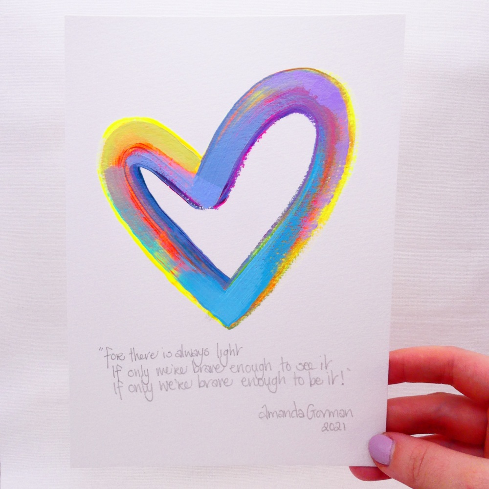Amanda Gorman quote-A5 Unframed painting