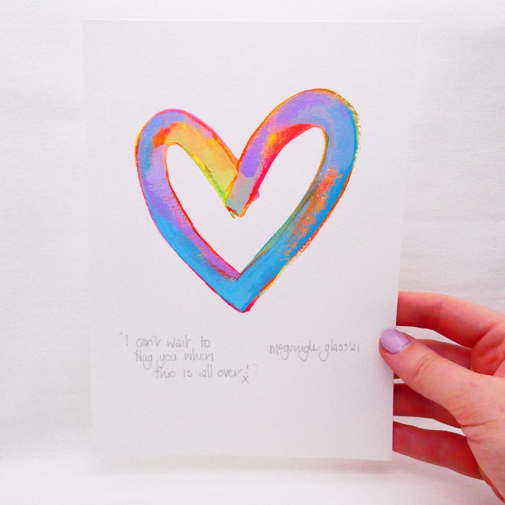 I can't wait to hug you-A5 Unframed painting