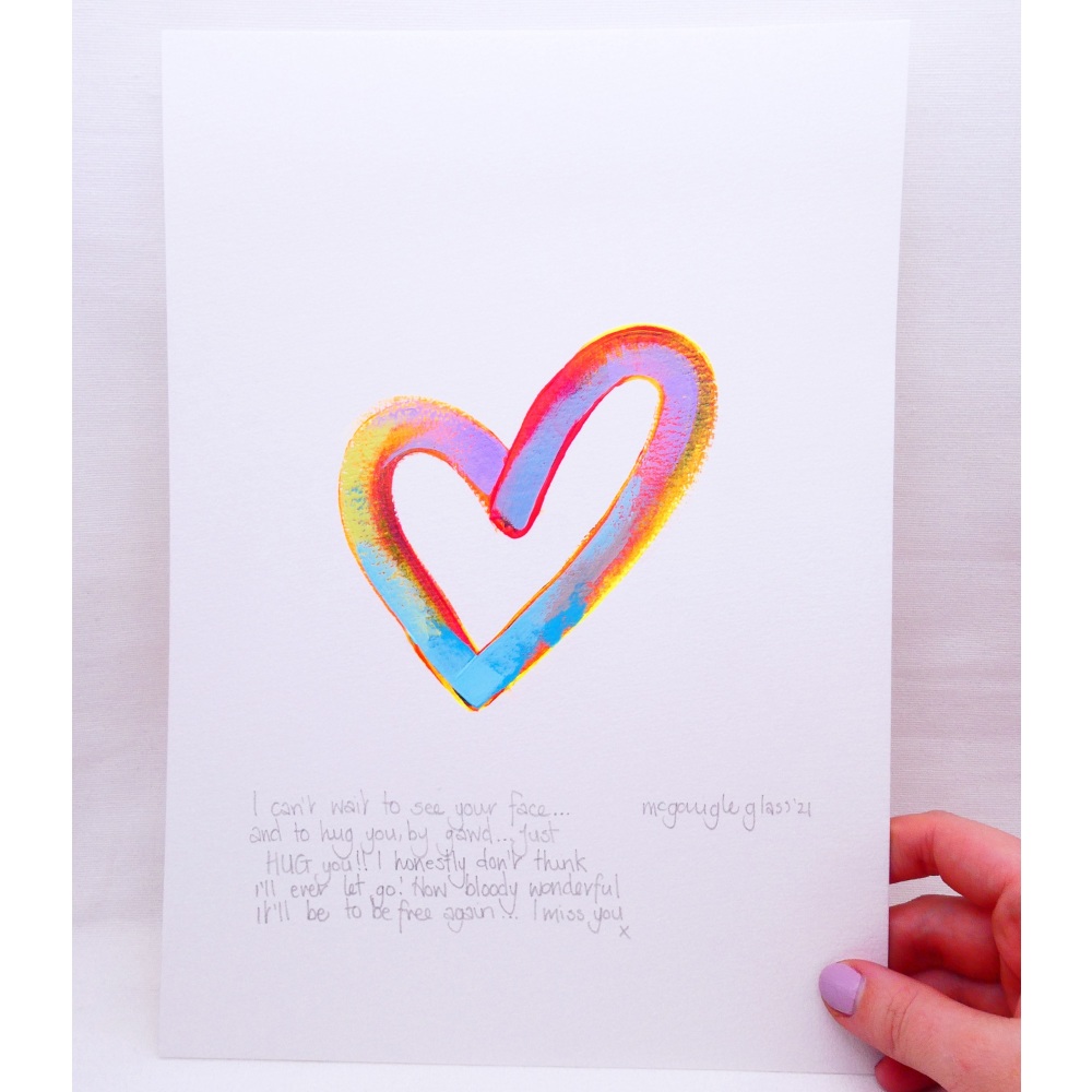 I can't wait to see your face...-A4 Unframed painting