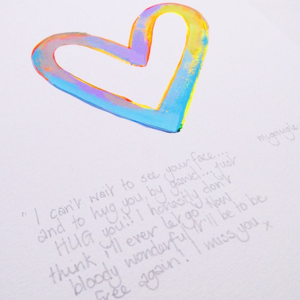 I miss you!...-A4 Unframed painting