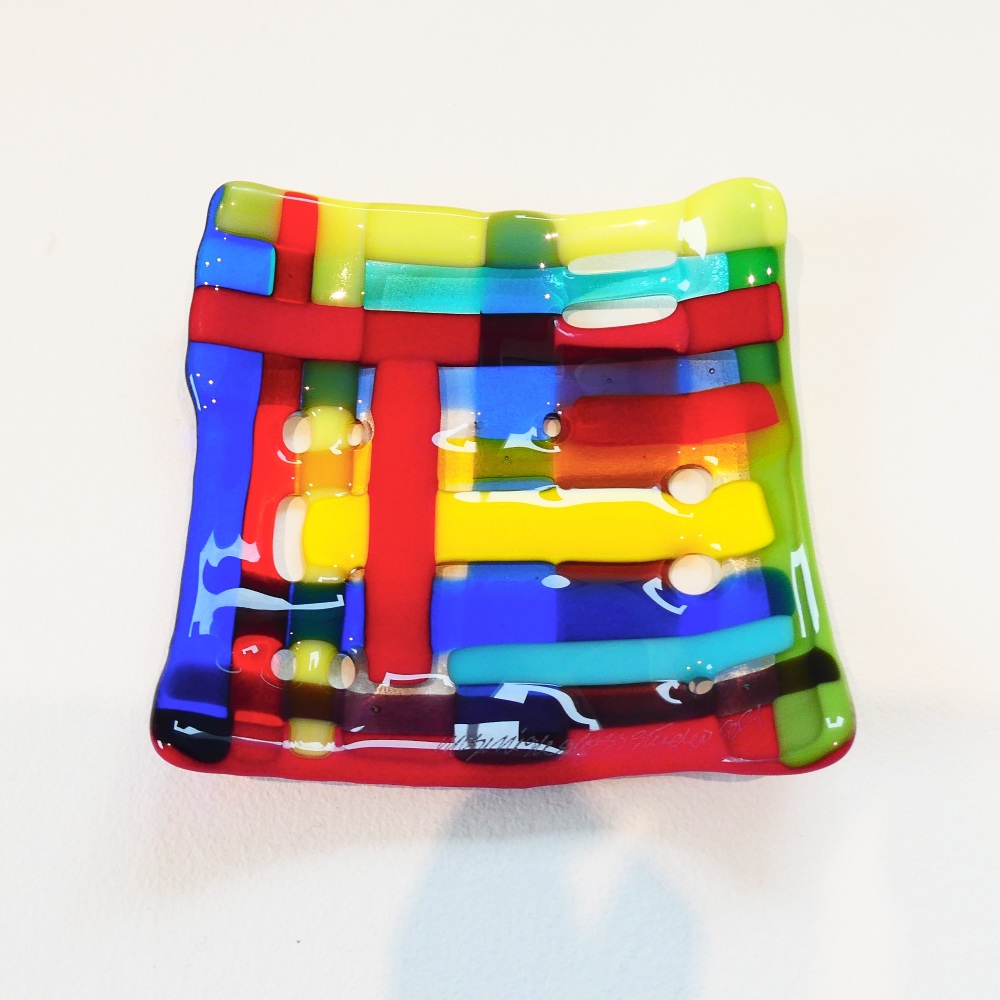 Small Fused Glass Plate #2