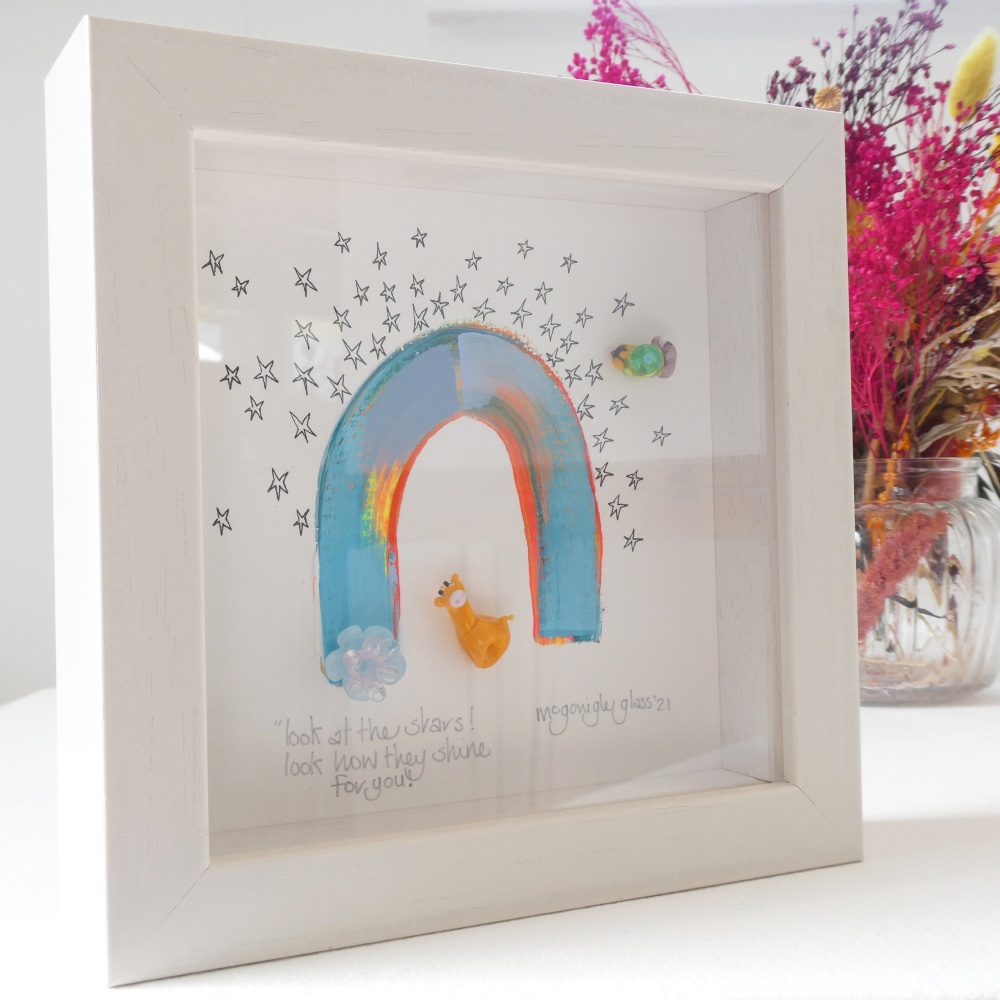 Look at the stars!... -tiny framed picture