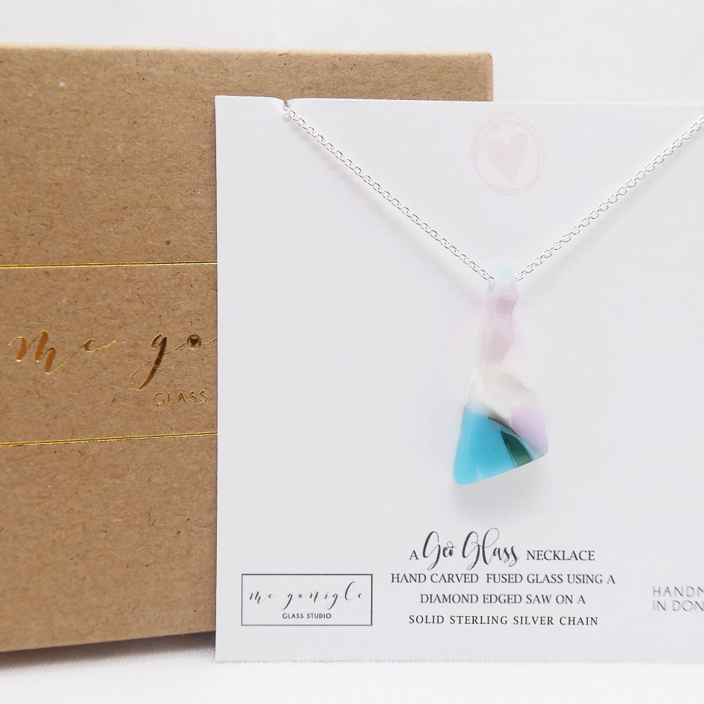 Pastel Glass geo pendant