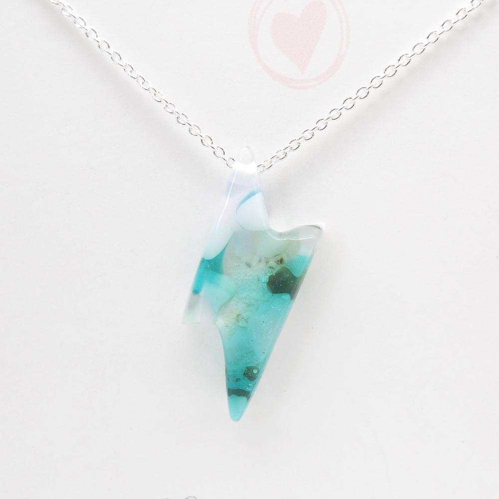 Pastel lightning bolt on silver #1