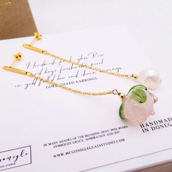 Blushing Rose Gold filled statement earrings