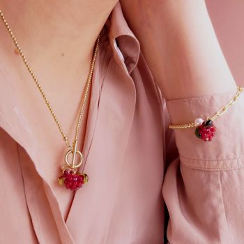 Gold Raspberry Necklace