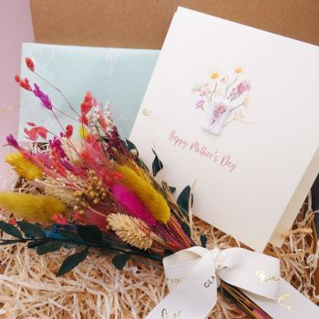 Mothers Day Gift Box with card and flowers